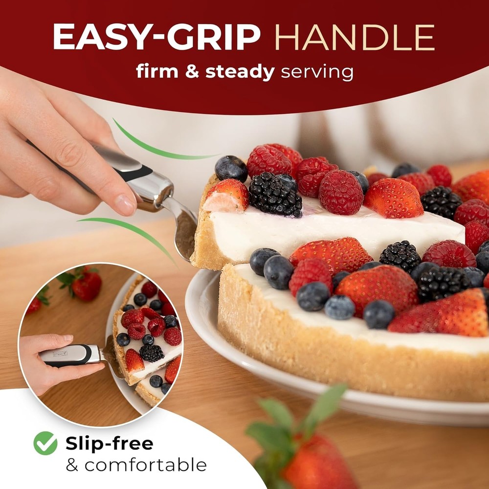 Pie Server, Essential Kitchen Tool, Serrated on Both Sides, Great for Right or L