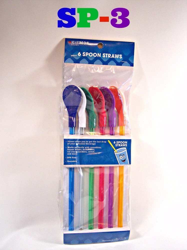 SPOON STRAWS!! Multi-Colored, Several Styles, REUSABLE