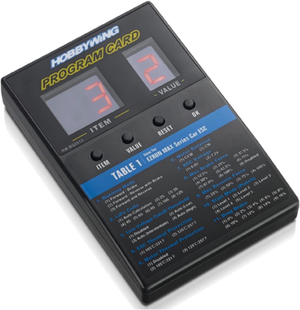 3 Pack! HOBBYWING LED Program Card for Hobbywing ESC