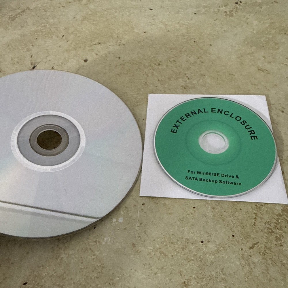 external enclosure win 98/se drive & sata backup cd Mini Disc