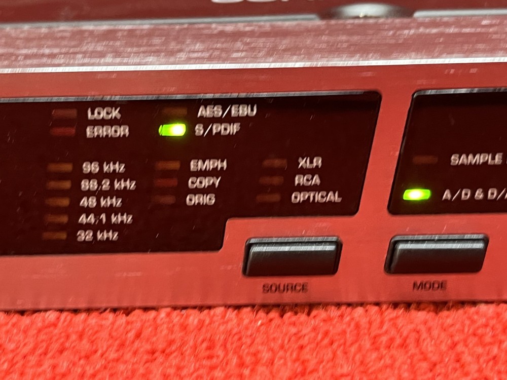 Used Behringer Ultramatch Pro SRC2496 AD/DA Sample Rate Converter Good Condition