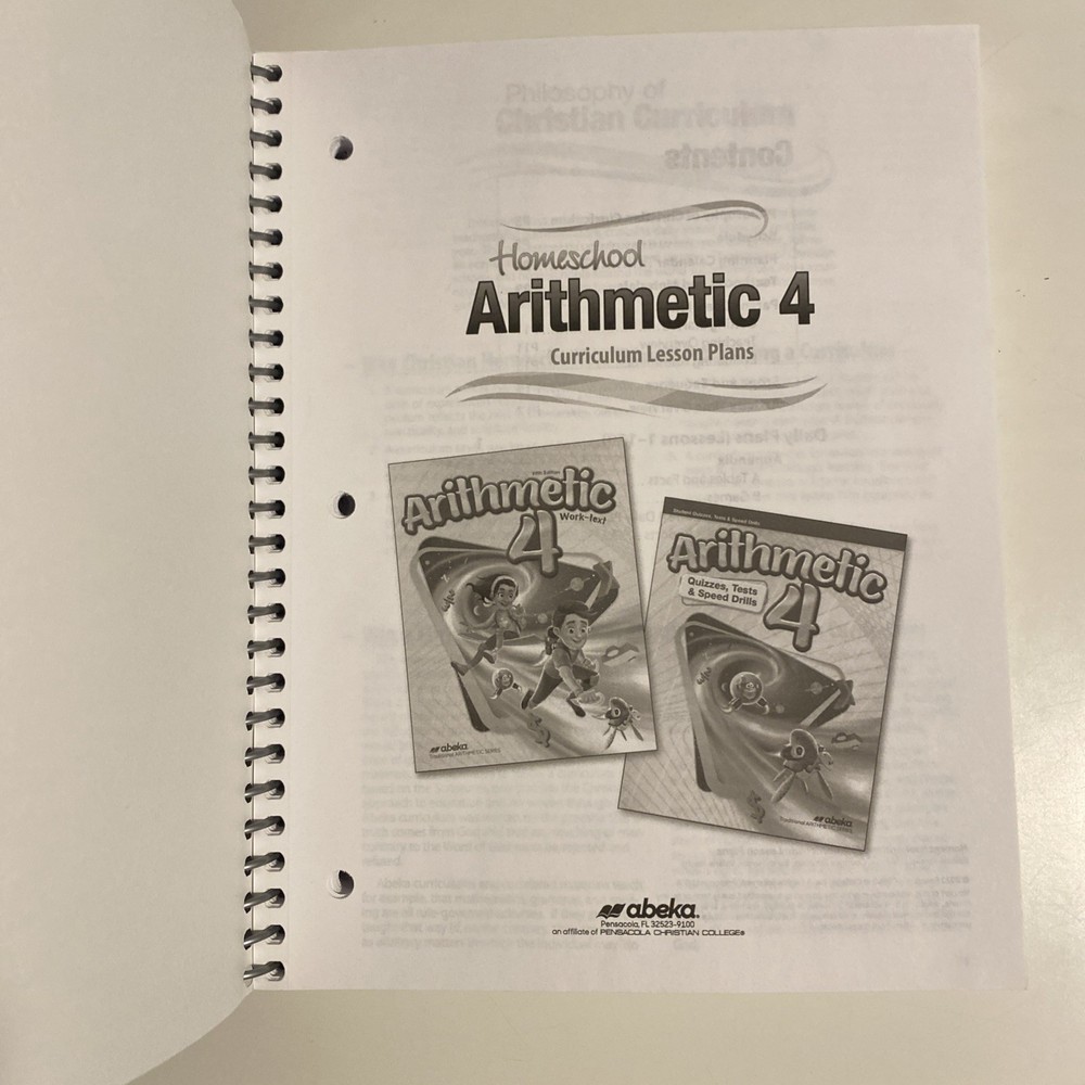 Abeka Arithmetic 4 Lesson Plans