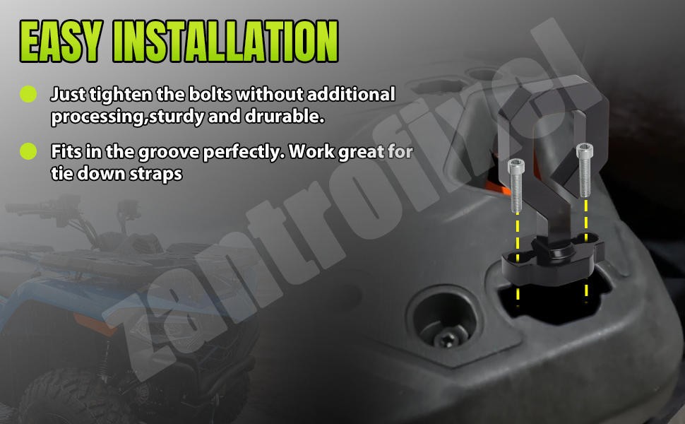 Eye Bolt Tie Down & Accessory Anchor For CFMoto Quick Attach ATV & UTV – 2 Pack