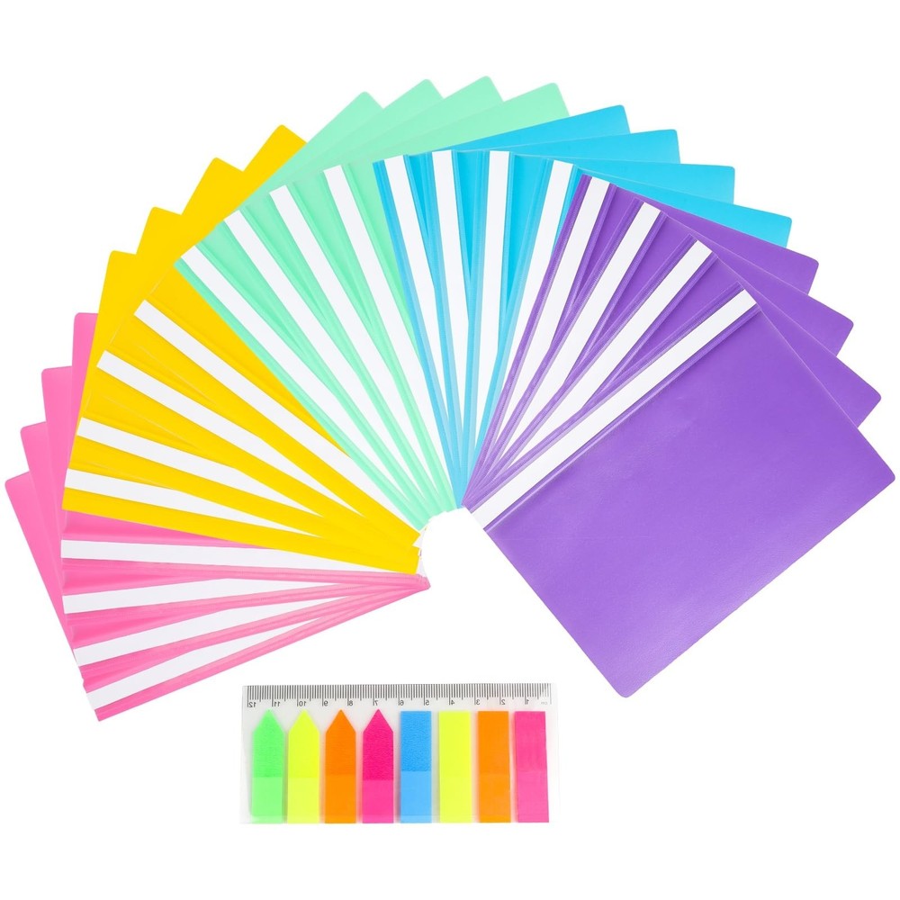 Geila 20 Pack Clear Front Report Covers, Binder, Plastic Report Folder with 2...