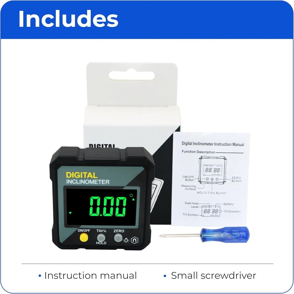 Digital Angle Finder Magnetic Electronic Level & Inclinometer IP67