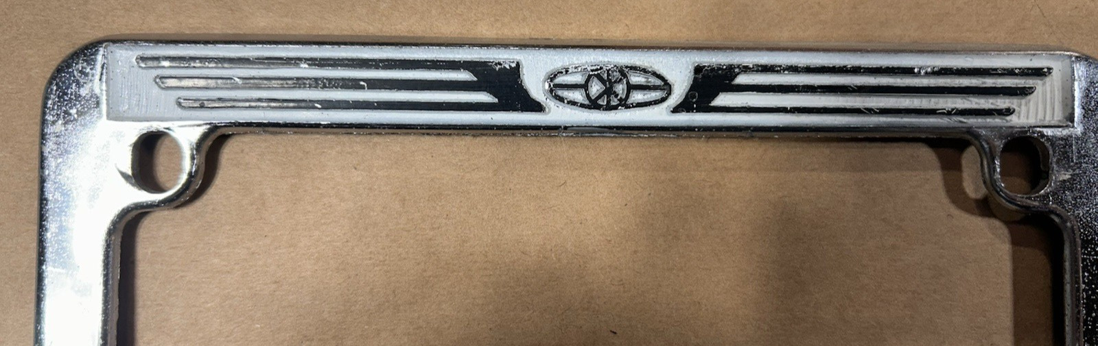 RARE 70 's Metal Motorcycle License Frame Rare