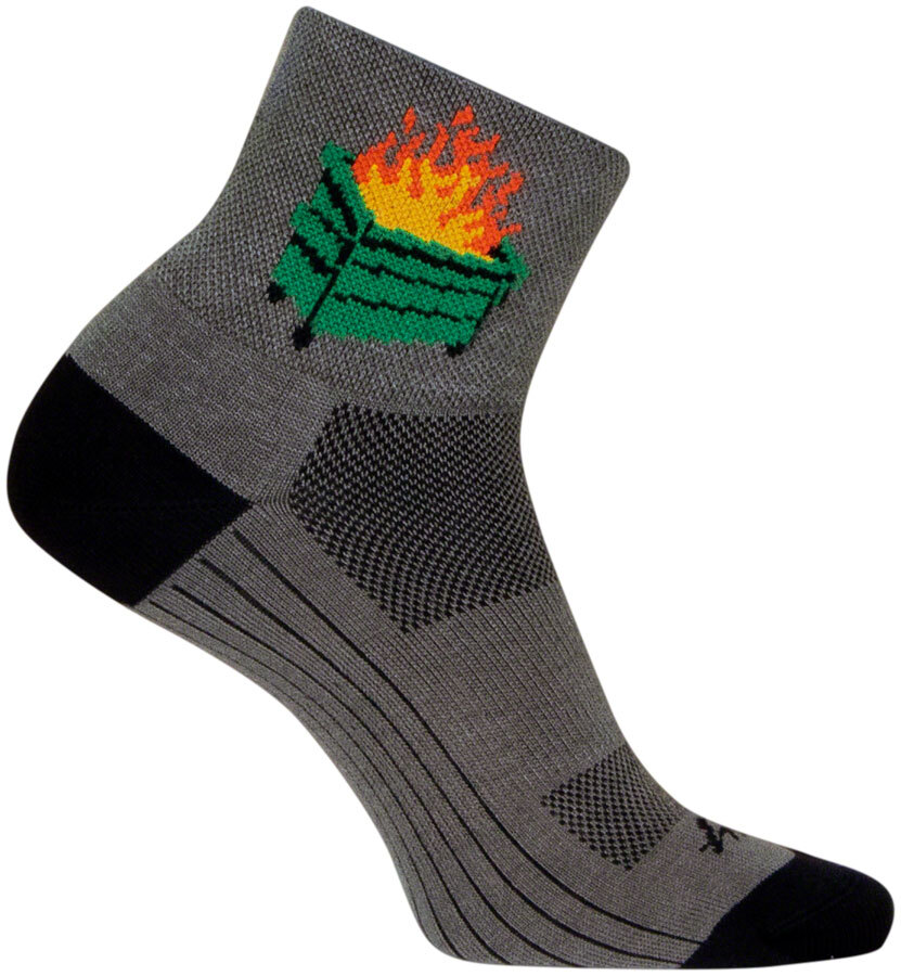 SockGuy 2020 Classic Socks - 3 inch, Gray/Black, Small/Medium