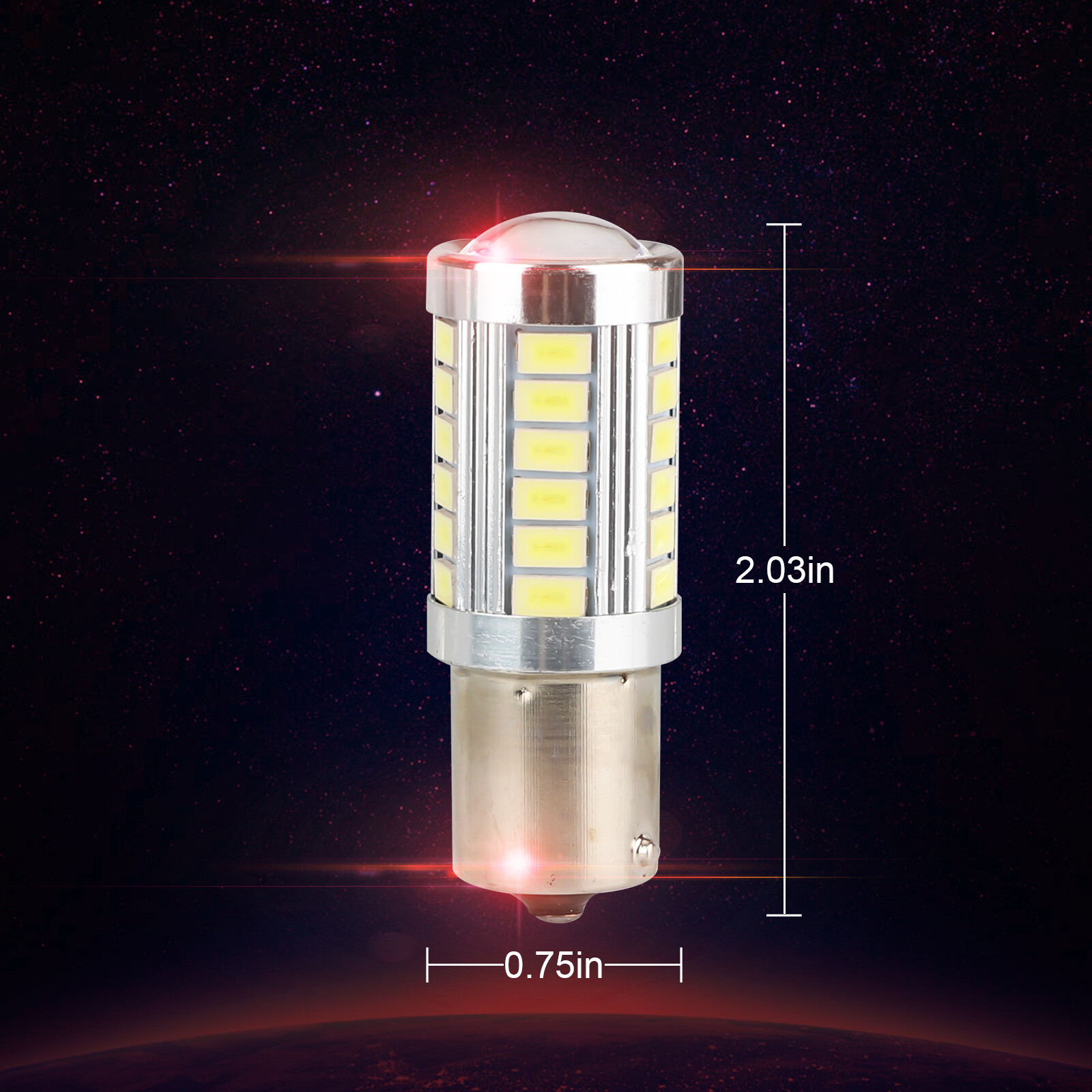 4x 1156 BA15S 33SMD LED Interior Light Bulb Tail Brake Reverse Turn Signal White