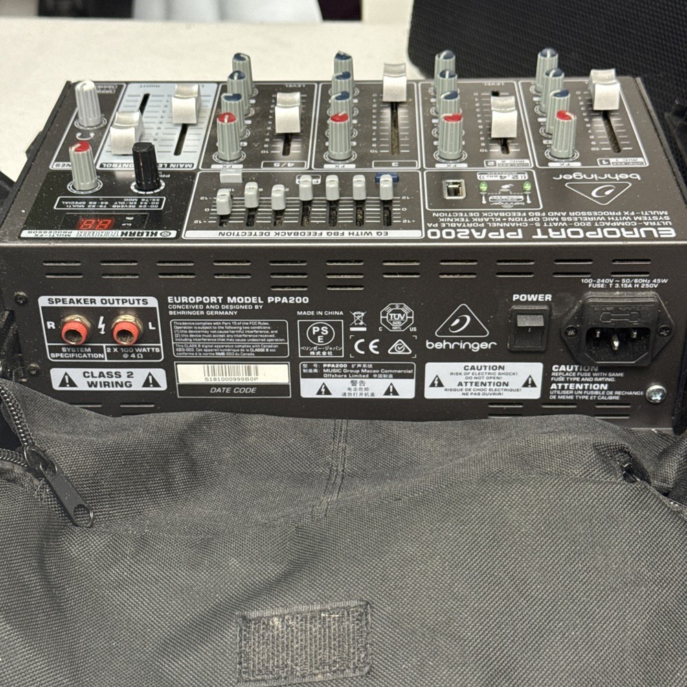 Behringer PPA200 Ultra-Compact 200W 5-Channel Powered Mixer