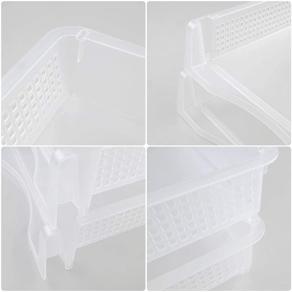 6 Packs Stackable A4 Paper Tray, Clear, Plastic Desk Letter Tray