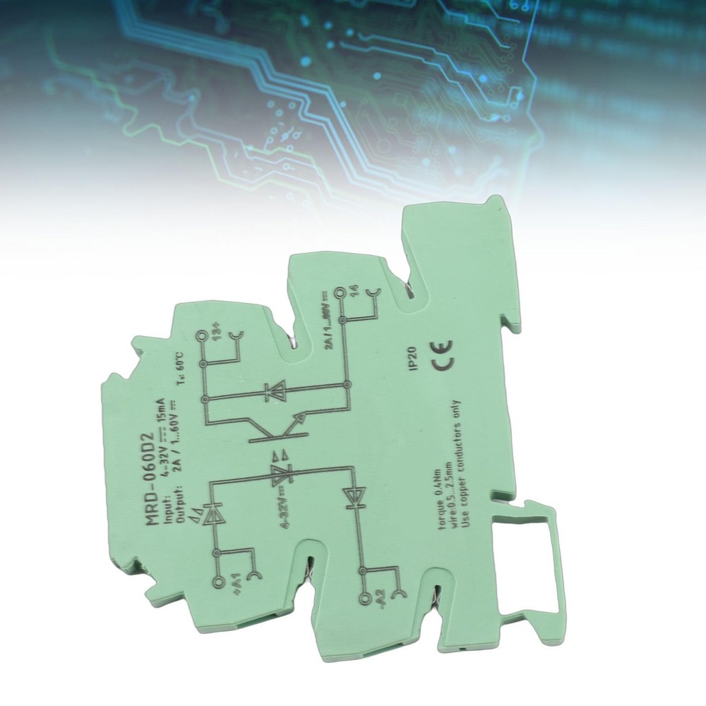6.2mm DIN Rail Solid State Relay Module 432VDC Input Normally Open LED