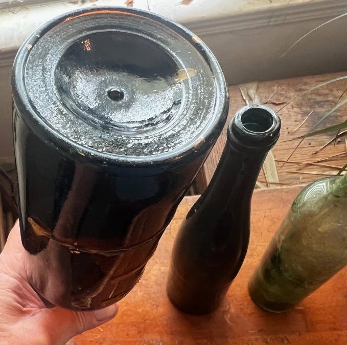 3 antique bottles