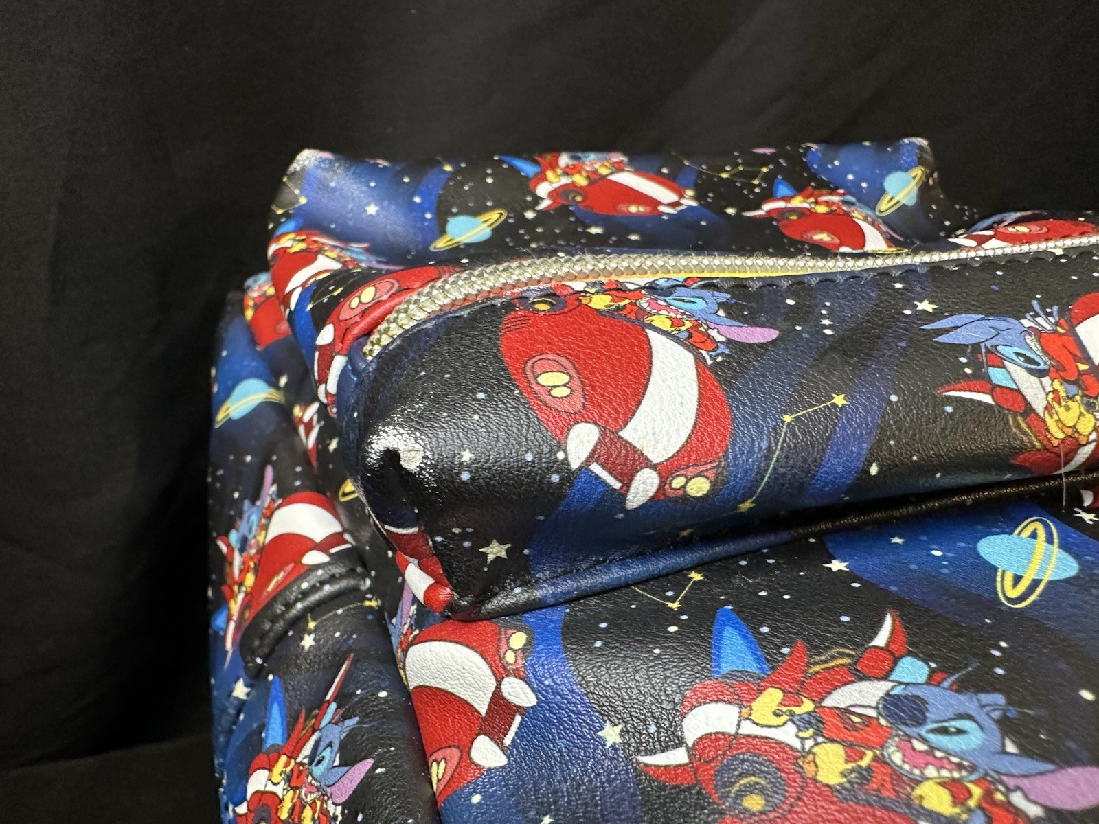 Loungefly Disney Lilo & Stitch Mini Backpack Stitch in Space All Over Print Blue