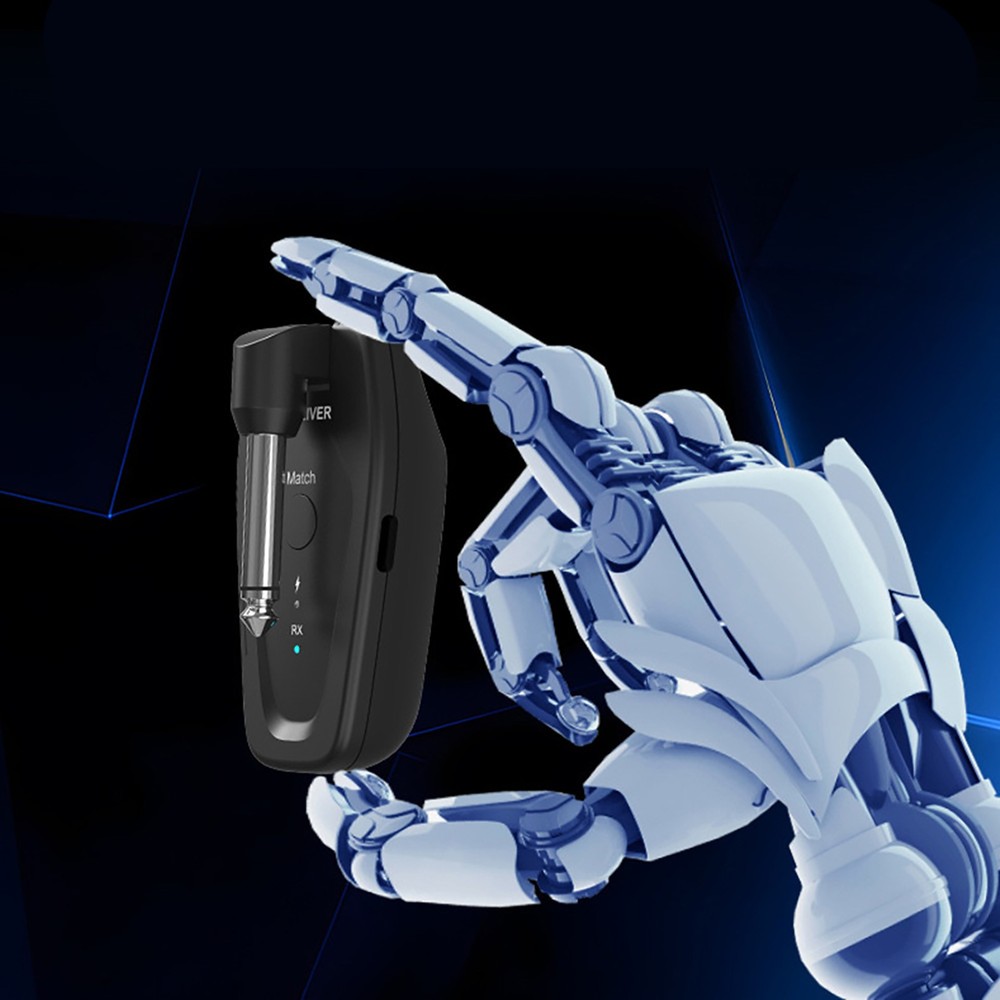 Professional UHF Wireless Guitar System Transmitter Receiver Type-C Charging