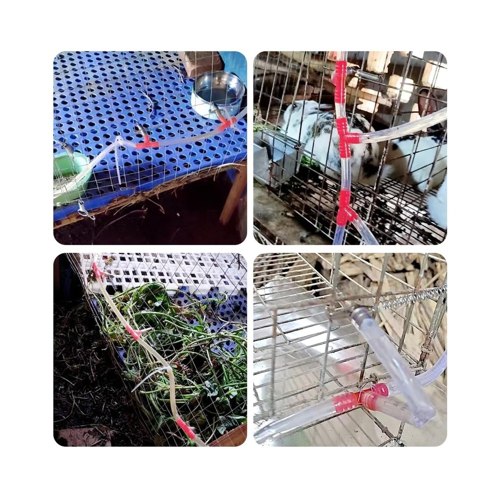 Automatic Rabbit Waterer Drinker Feeder 30sets for Poultry Rats Gui... Fast Ship