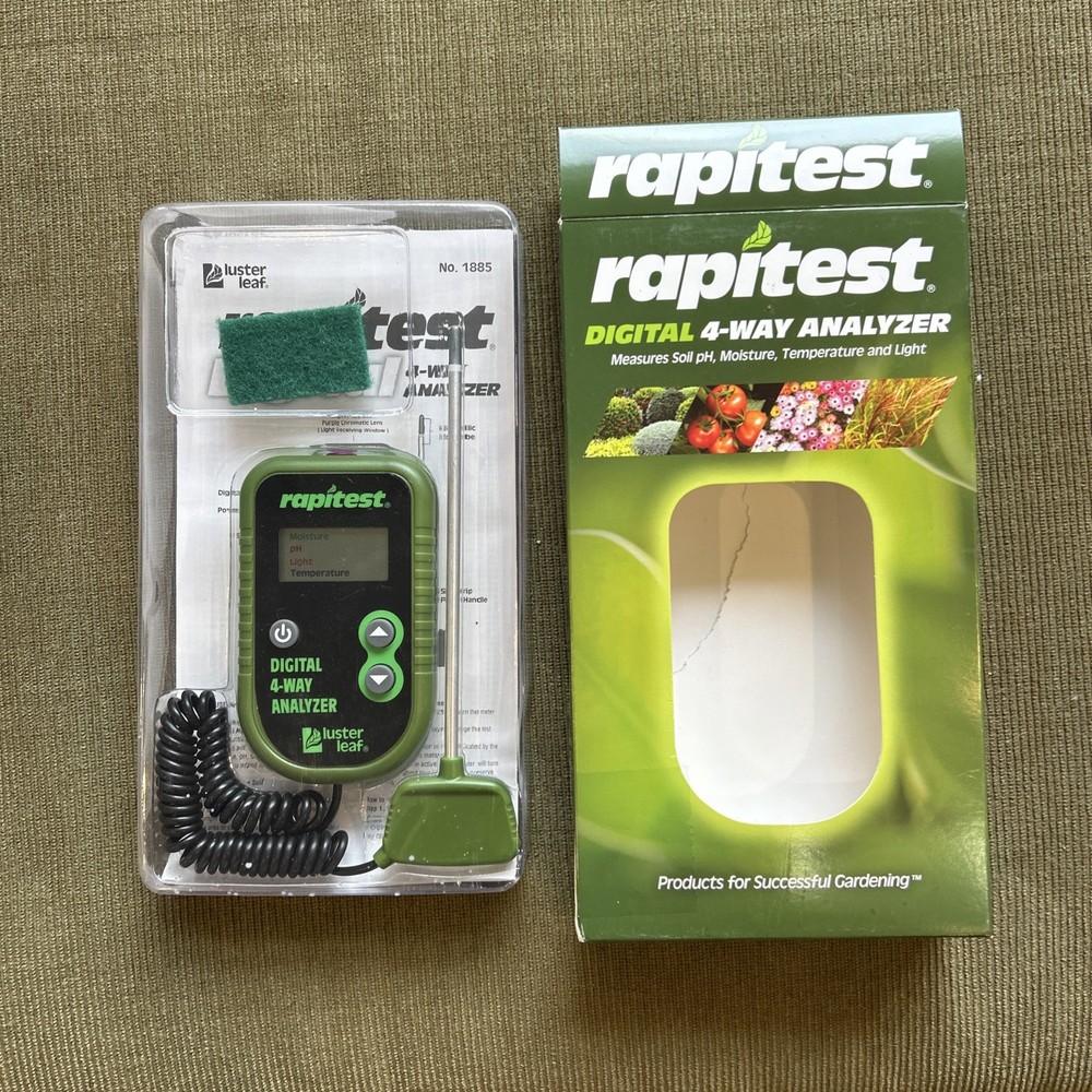 Rapitest 4 Way Digital Soil Analyzer pH Moisture Light Temperature Tester