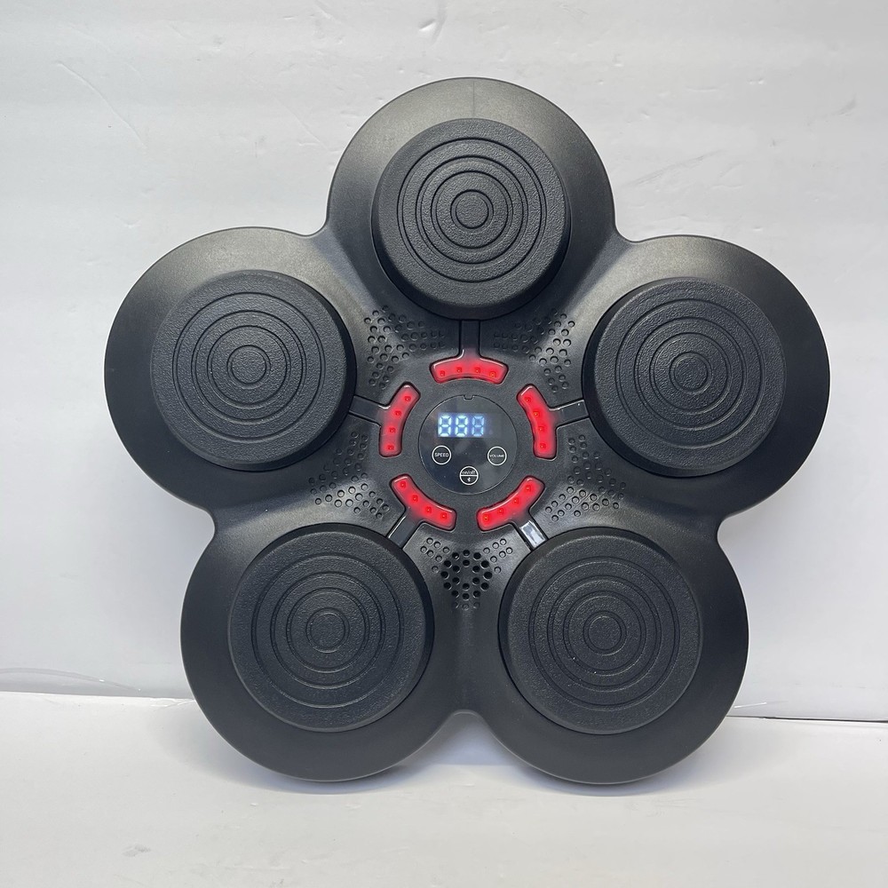 Unbranded Music Boxing Machine Unisex Black Solid Plastic Bluetooth LED Training