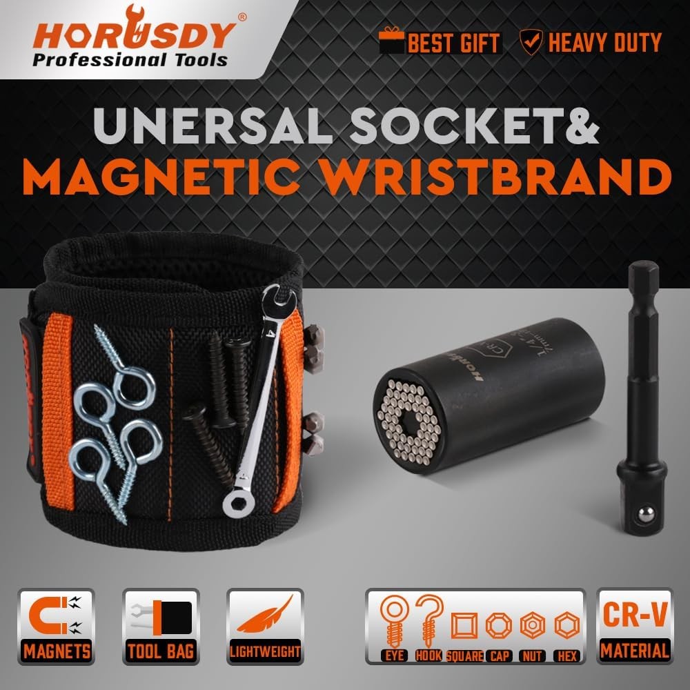 Magnetic Wristband & Universal Socket Grip, &