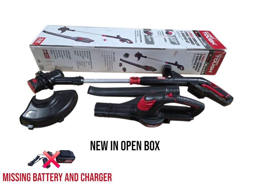 Hyper Rough Combo 2 Piece Cordless String Trimmer Sweeper ( NO BATTERY/CHARGER)
