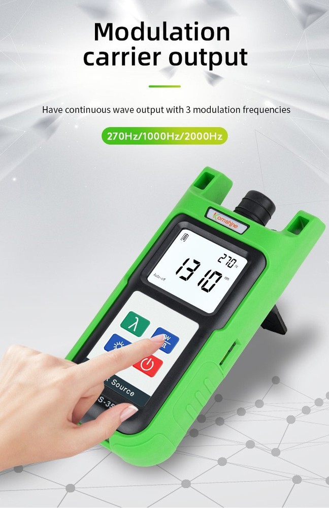 Fiber Optic Power Meter KPM-35 With 7 Wavelength, FTTH SM&MM Light Source Tester