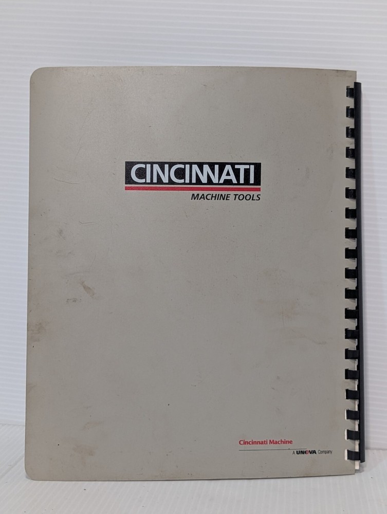 Cincinnati -Operating Instruction Manual - CINCO 15 Centerless Grinding Machine