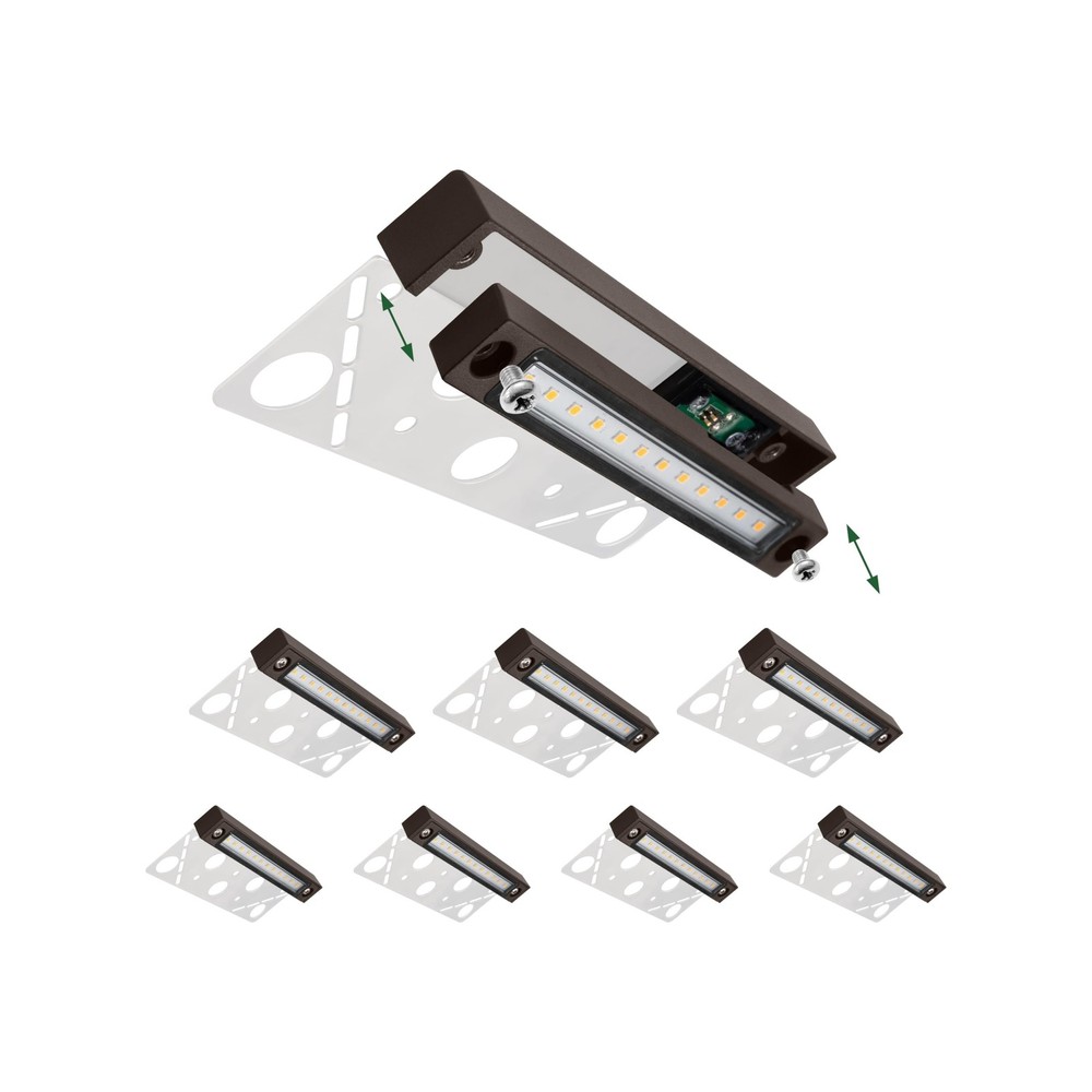 GKOLED 8-Pack Replaceable 6.8" LED Hardscape Lights, Low Voltage Retaining Wa...