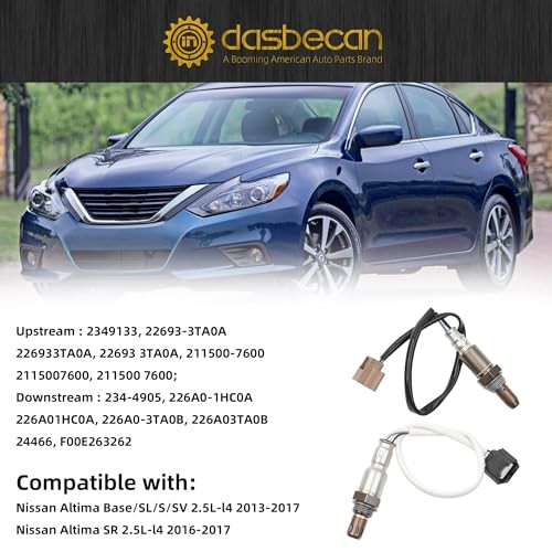 Dasbecan Oxygen O2 Sensor Upstream Downstream Compatible with Nissan Altima