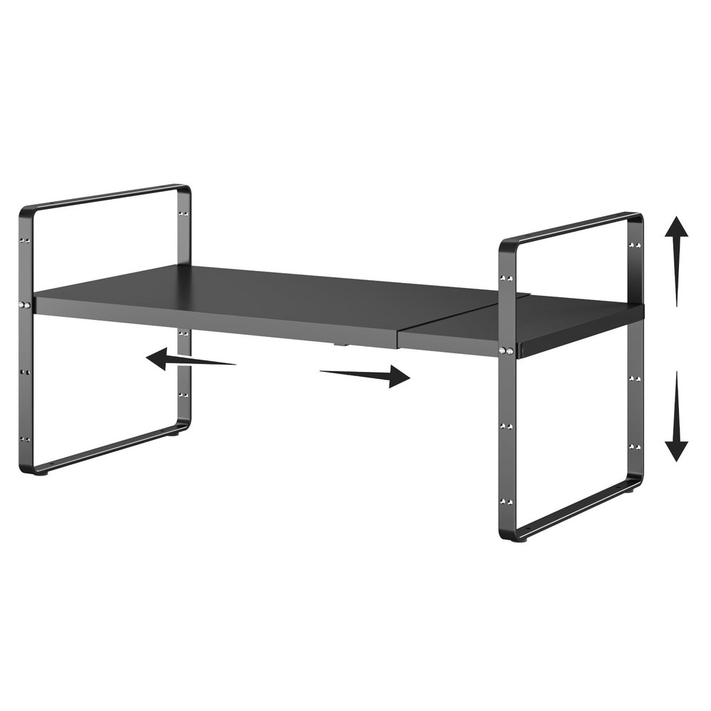 16.5-27’’L Expandable Kitchen Shelf Organizer, Stackable Shelves Org