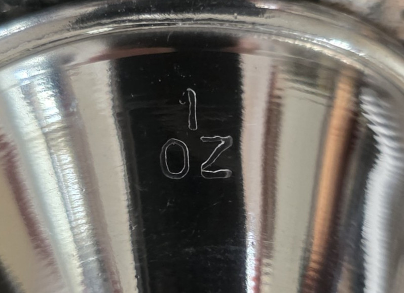 Chivas JIGGER 1oz. X 1.25oz. Cocktail Bar Shot Liquor Stainless Measuring