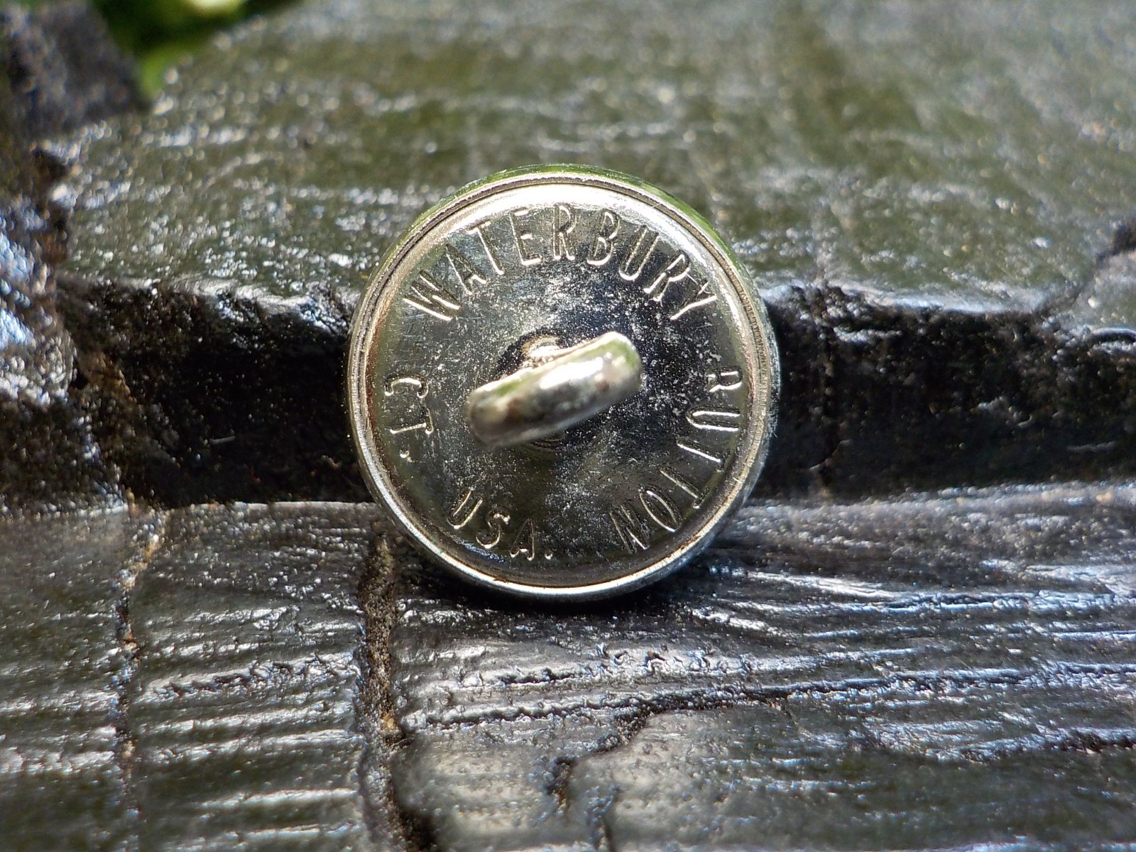 Texas State Seal Vest Button Silver Color with Free Button Case