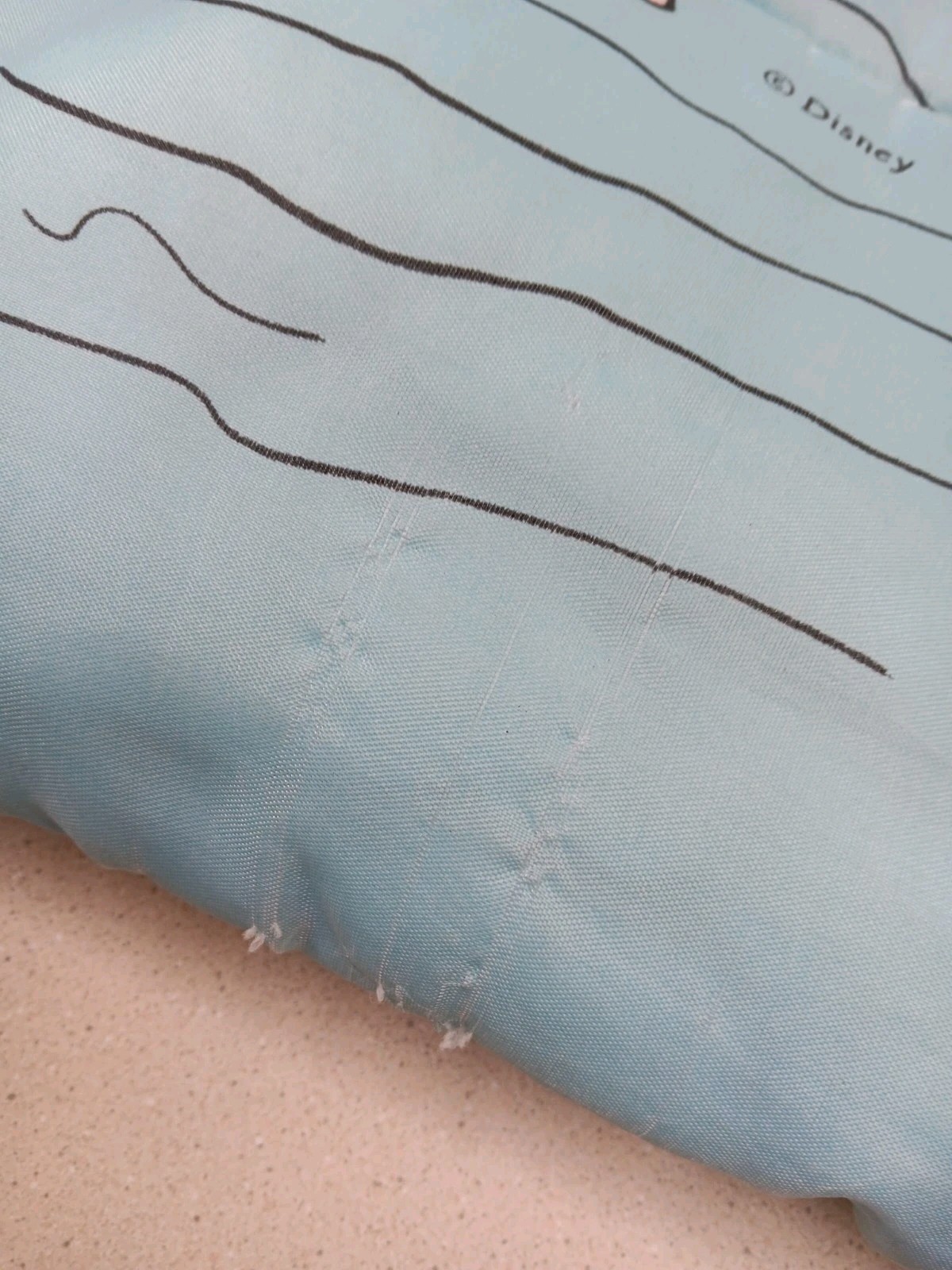 Vintage The Little Mermaid Ariel Sleeping Bag Fleece Zipper 55"x27" 90’s READ