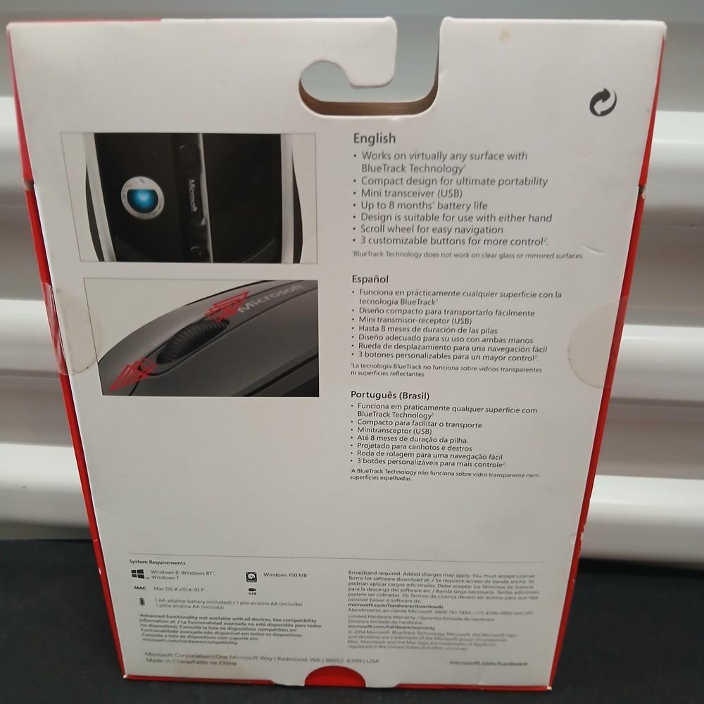 Microsoft Wireless Mobile Mouse 3500 Cyan Blue