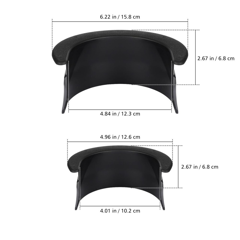 6pcs Pool Table Pockets, Plastic Black Billiard Pocket Liner 4 Medium,