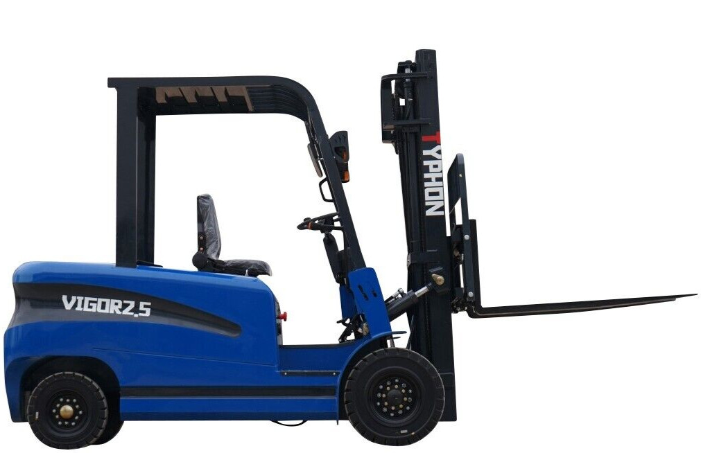 New 2.5 Ton Capacity TYPHON Electric Forklift w 70Ah Charger Lead-acid battery