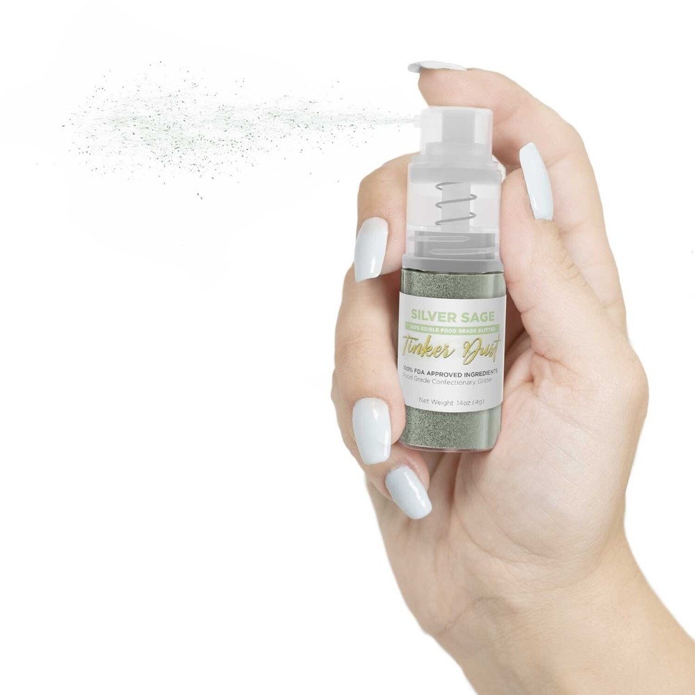 Tinker Dust - Silver Sage (4g 1x Pump) | Edible Glitter for Decorating