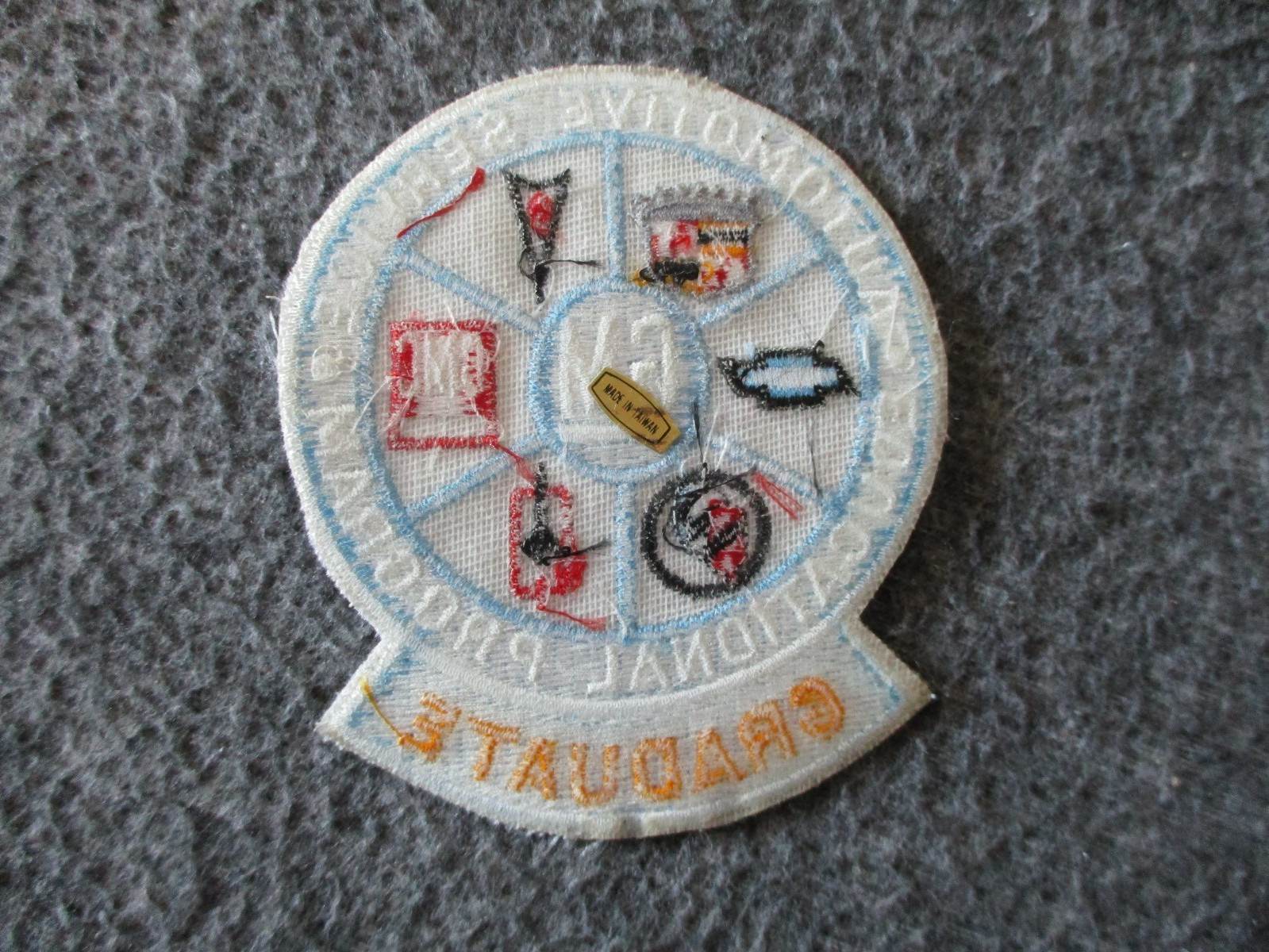 VINTAGE AUTOMOTIVE PATCHES (12)-FORD COBRA HARLEY-DAVIDSON CHEVY DODGE PLYMOUTH