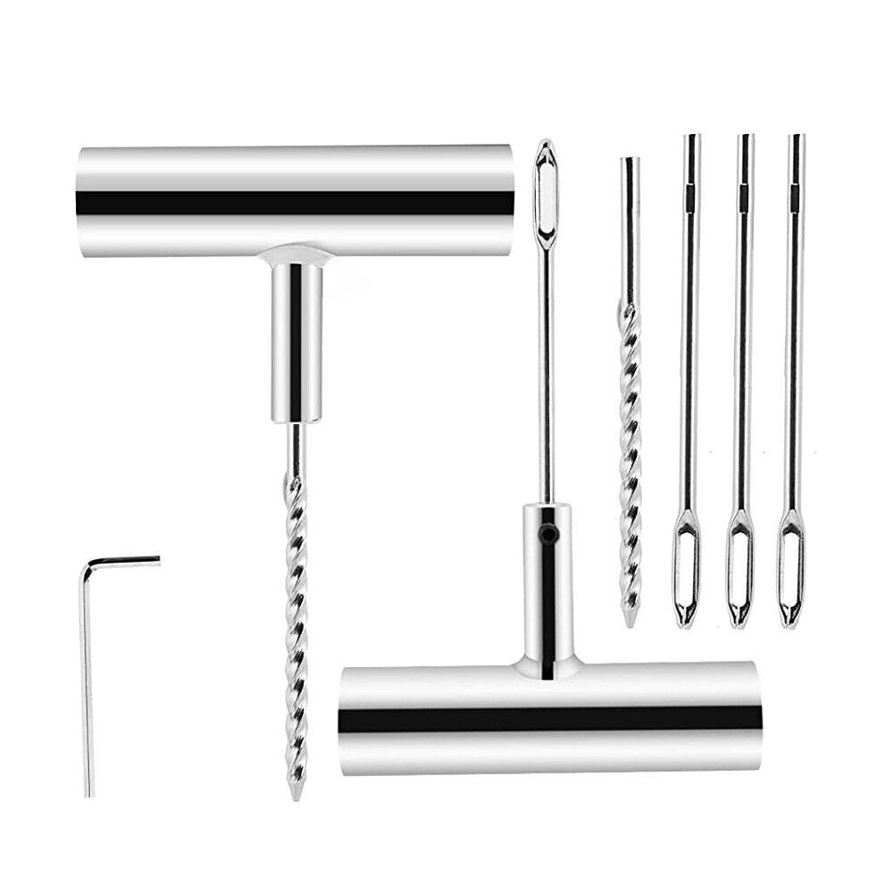 7PC Tire Repair Kit with Plug Flat Tire Puncture Repair Tire Plug Kit Heavy Duty