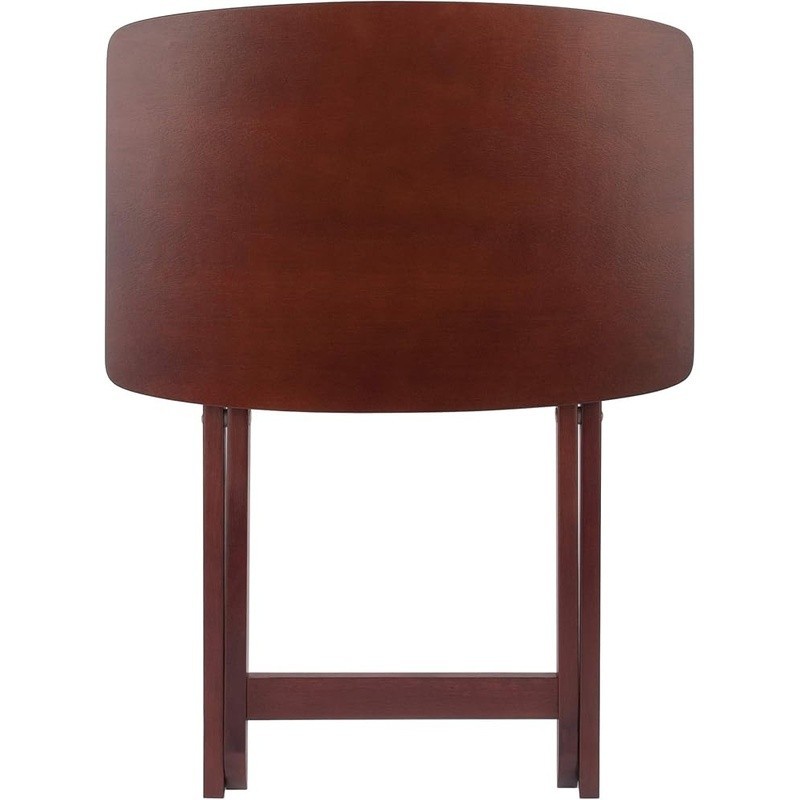 2-Piece Folding Tables Set Rectangular Smooth Edges Easy Storage Fully Assembled