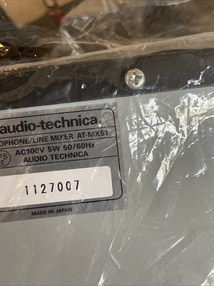audio-technica AT-MX51 Microphone/Line Mixer Untested