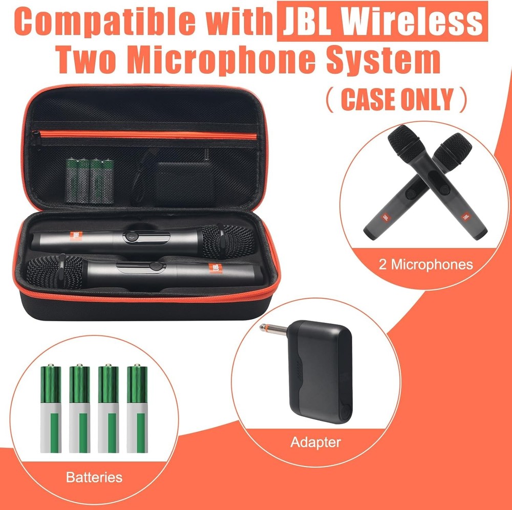 Coitak Wireless Microphone Case for JBL 2 System,...