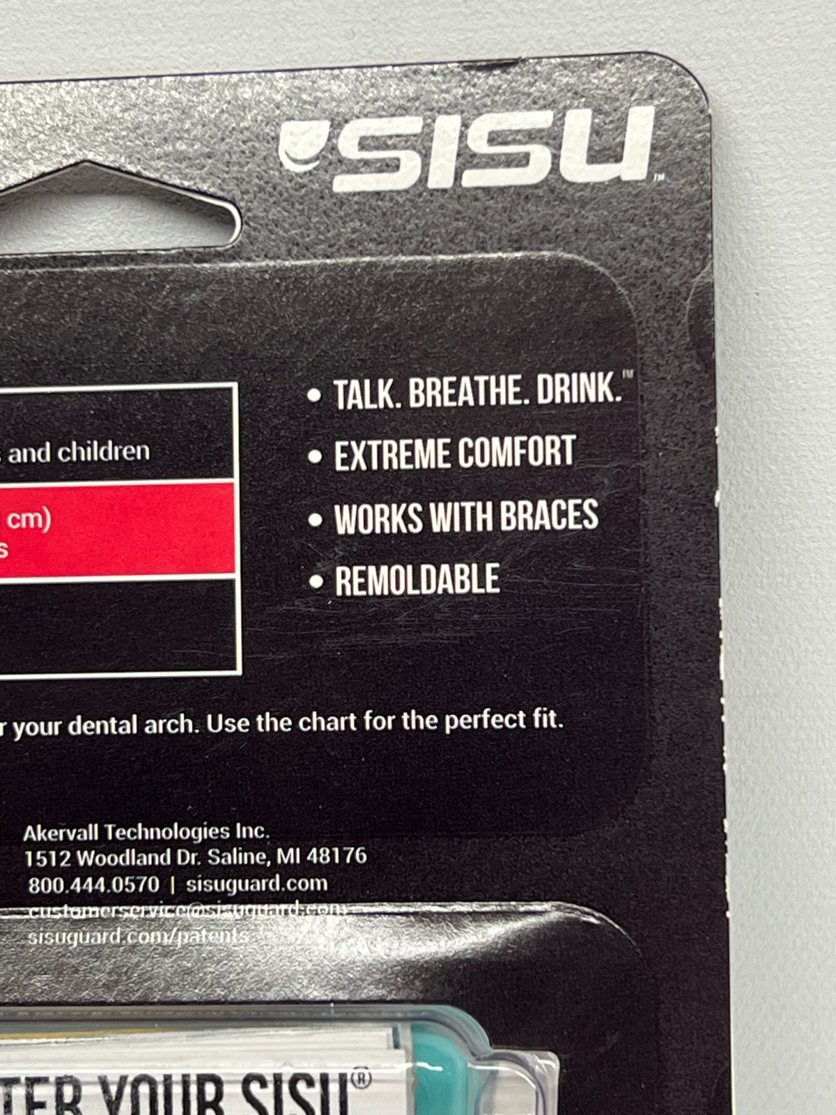 SISU Aero NextGen MouthGuard Mouth Guard 1.6mm Thin Aqua Adult Size MEDIUM