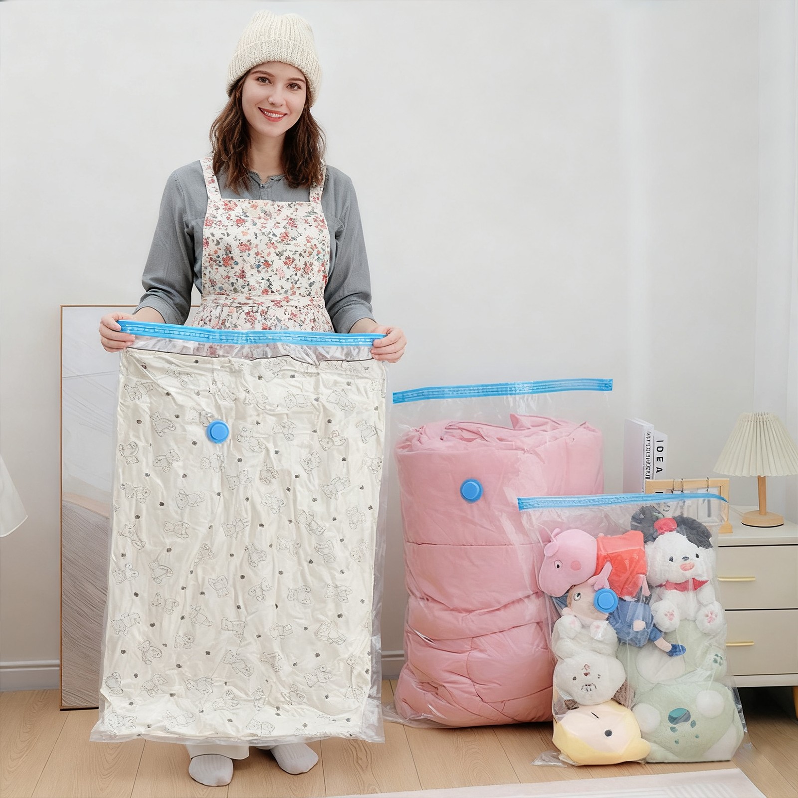 Pack of 11 Vacuum Storage Bags via Electric Pump 4 Sizes Space Saver For Clothes