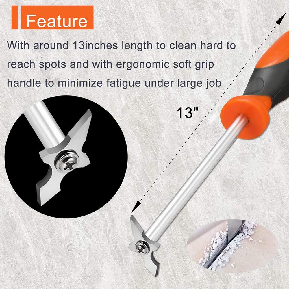 Grout Removal Tool, Caulking Removal Tool, Grout Cleaner, Scraper, Scrubber