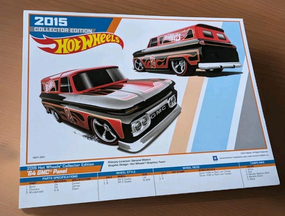 2015 Hot Wheels Collector Edition '64 GMC Panel E-Sheet