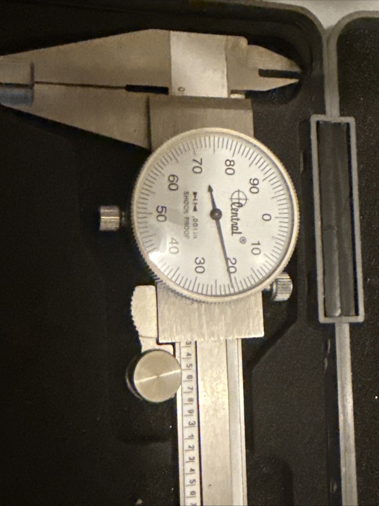 Central Tools 6427 0-6" Inch Dial Caliper MADE IN USA