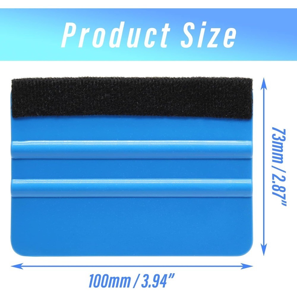 4 Inch Plastic Felt Edge Squeegee Tool for Window Tinting Vinyl Application