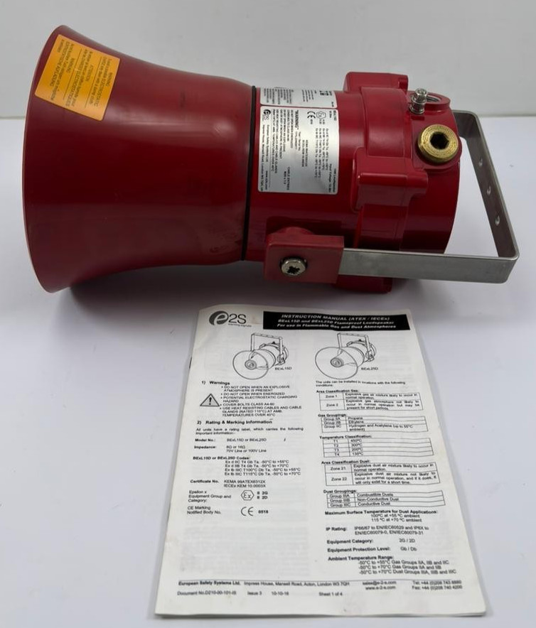 E2S BExL15D 15W LOUD SPEAKER EXPLOSION PROOF