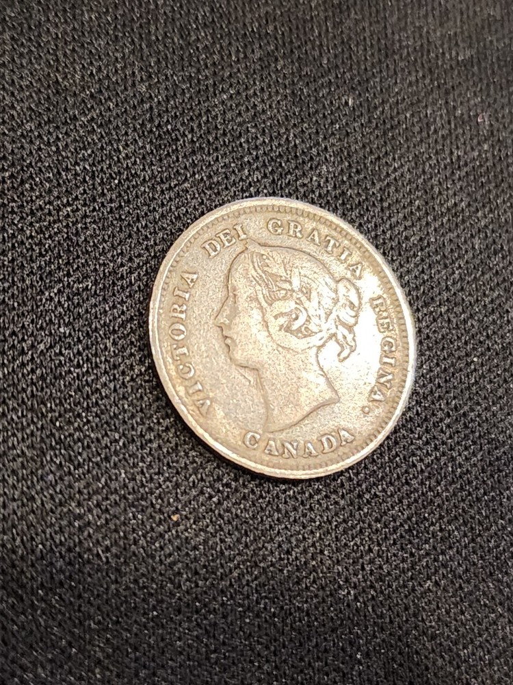 1885 Canada 5 Cents Silver Coin