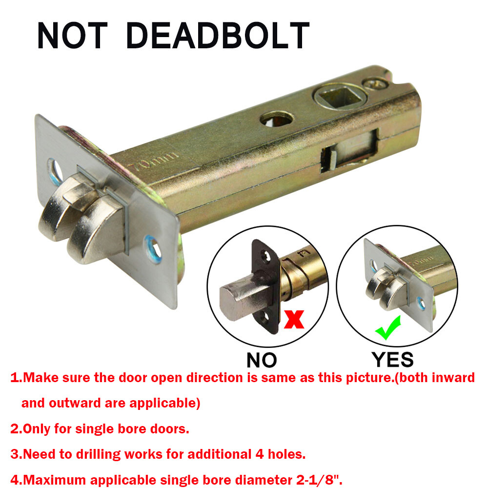 Door Lock Keyless Digital Code Keypad Mechanical Entry All-Weather Not Deadbolt