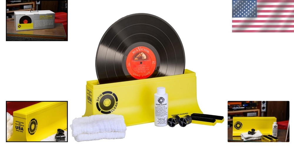 Dual-Sided Vinyl Record Cleaning Kit - Snap-in Rollers & Alcohol-Free Solution